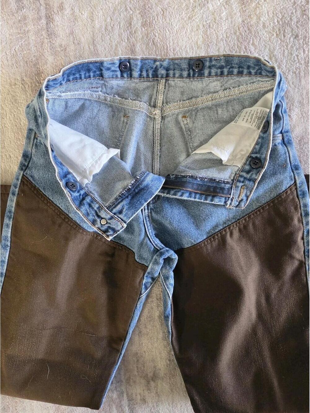 Wrangler Pro Gear Upland Canvas Brush Hunting Pants Denim Blue Jeans Men 34 X 30